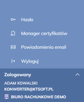 Dodatkowe menu