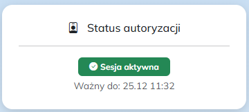 Status autoryzacji KSeF