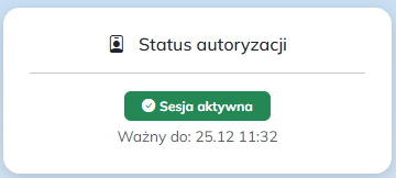 Status autoryzacji